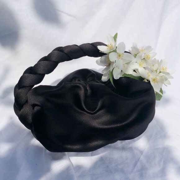 Olivia Wolfe London Custom Silk Purse in Black - Picture 2 of 6